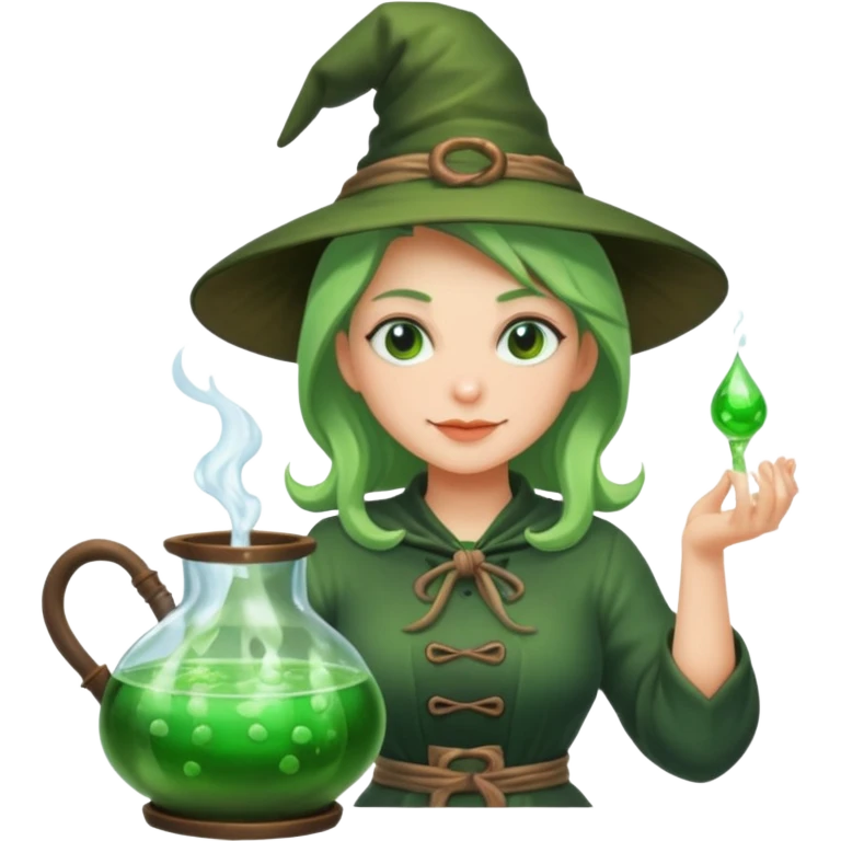 green witch cooking potion emoji