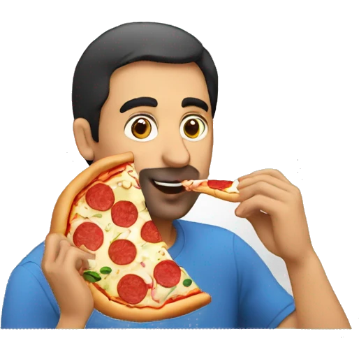 turkish man eating a pizza emoji