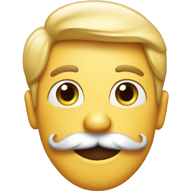 Happy face with mustache  emoji