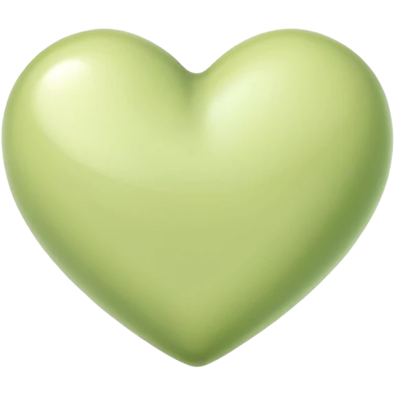 Pale pistachio heart emoji