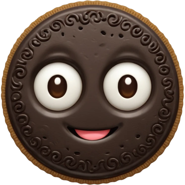 GALLETA OREO, CON DOS OJOS Y CUERPO emoji