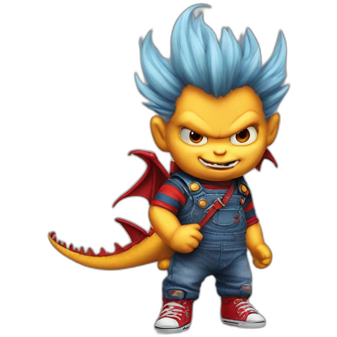 Chucky as a dragon emoji