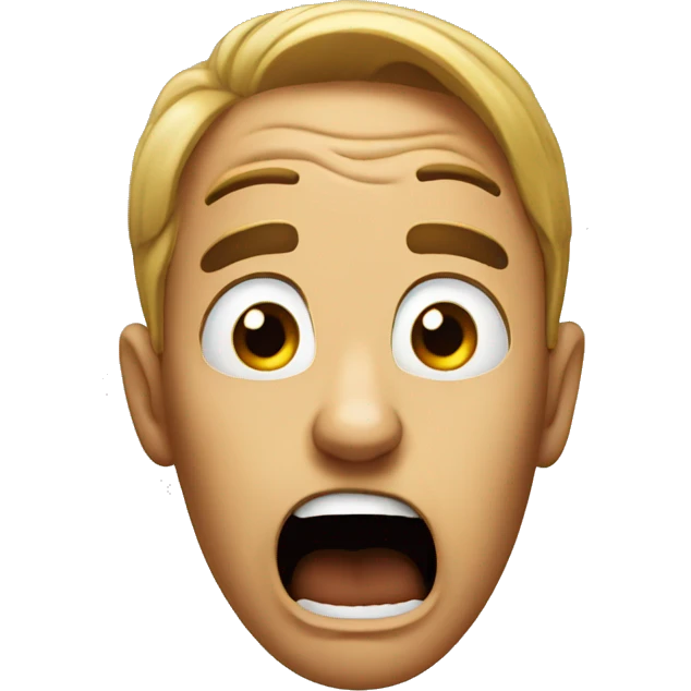 Horrified face emoji
