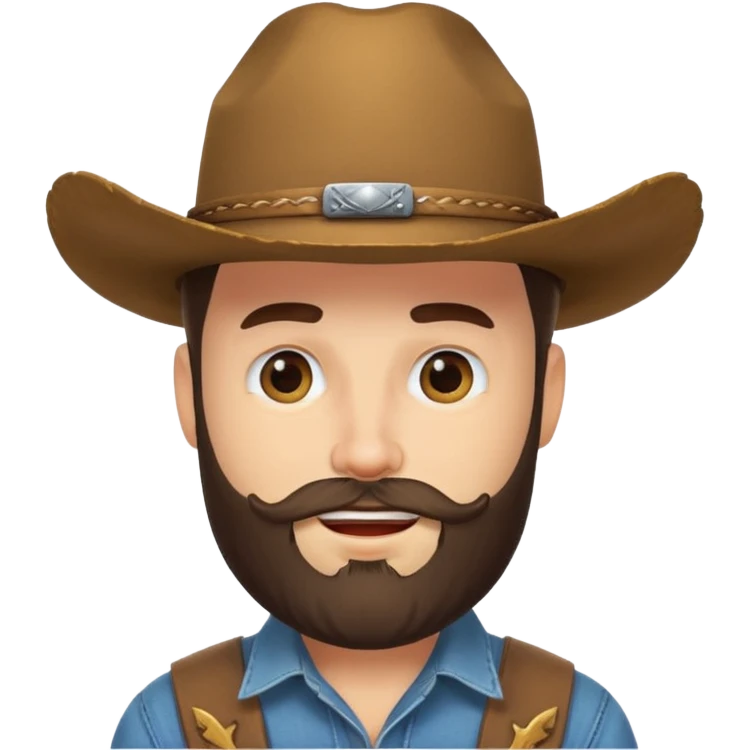 Winking face with a beard wearing a cowboy hat emoji