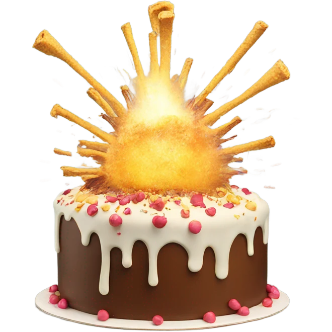 Exploding cake emoji
