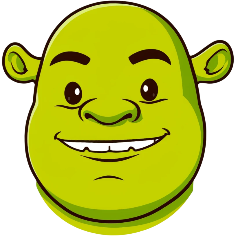 iconic Shrek face emoji
