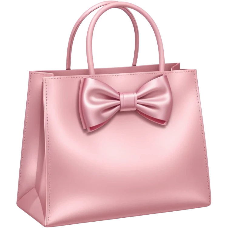 light pink shopping bag with bow emoji | AI Emoji Generator emoji