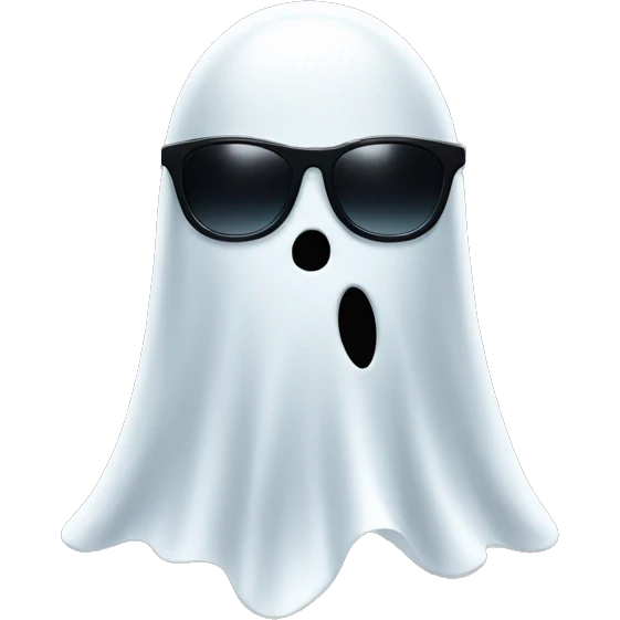 ghost with black sunglasses emoji