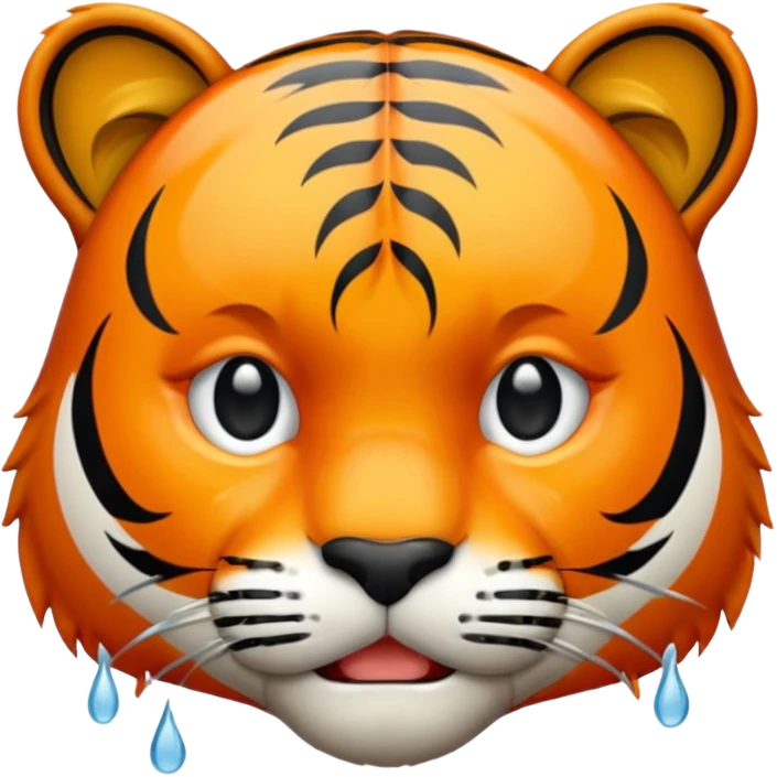 Tête de tigre qui pleure emoji