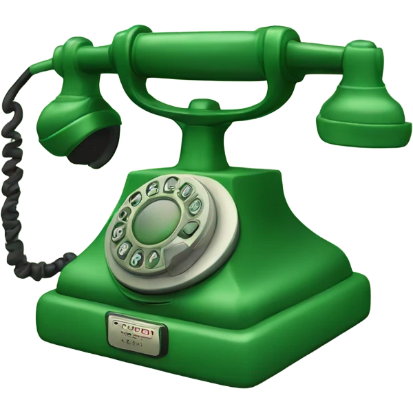 Green vintage phone emoji
