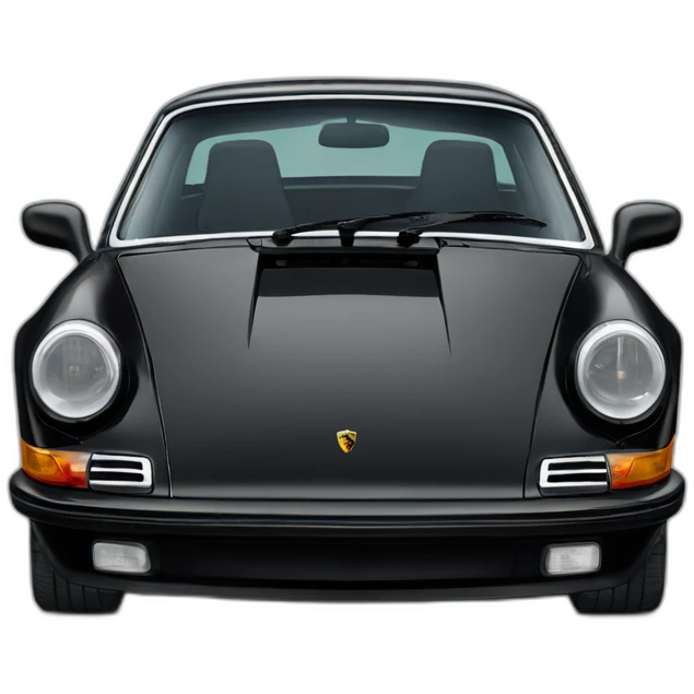 Black Porsche 911 emoji