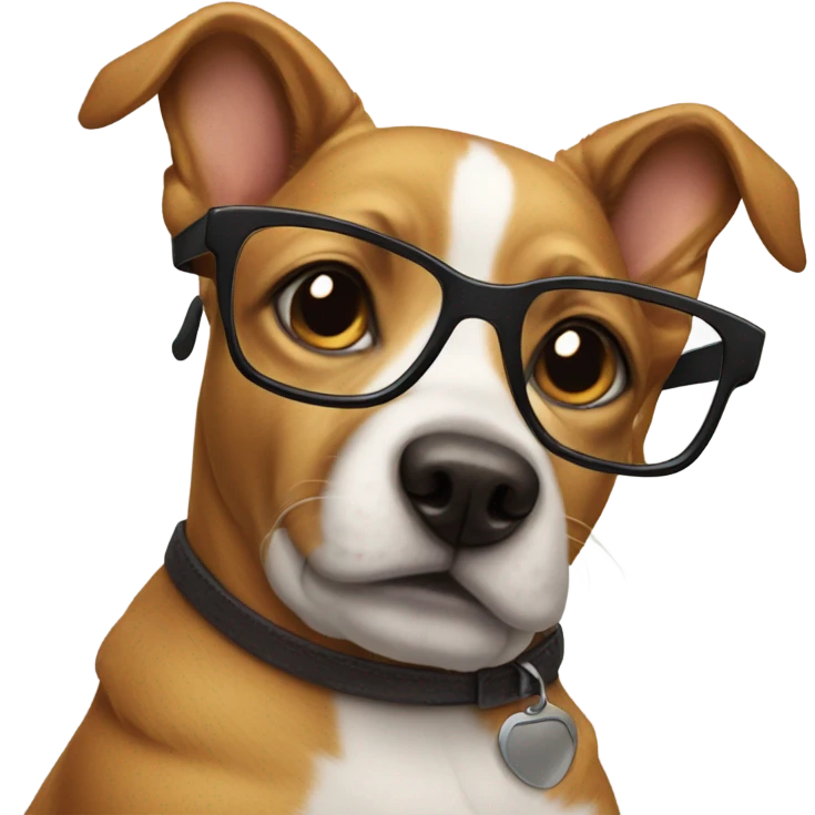 dog wearing glasses emoji