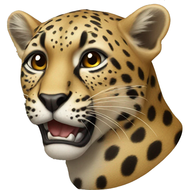 Leopardo rugiendo  emoji