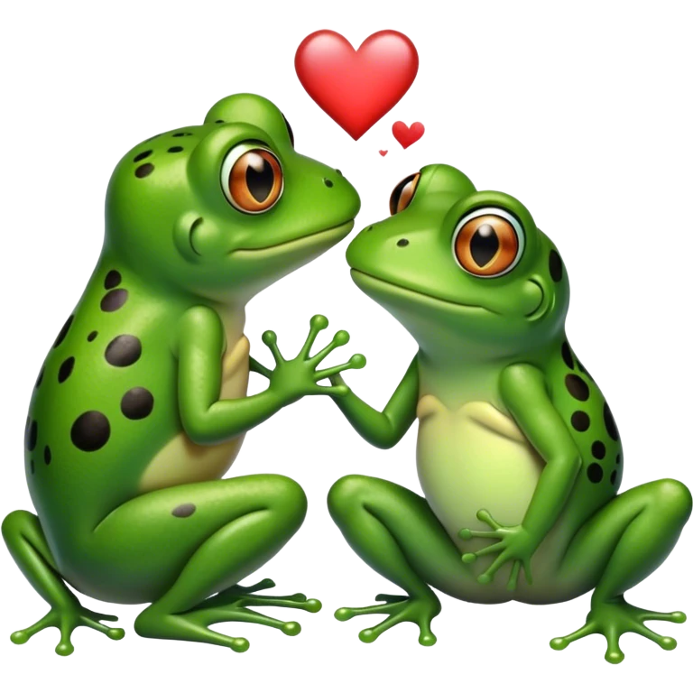 two frogs in love emoji