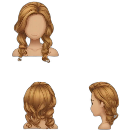 A girl chuck hair emoji