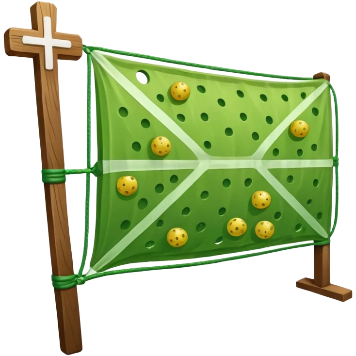 Pickleball and a Cross emoji
