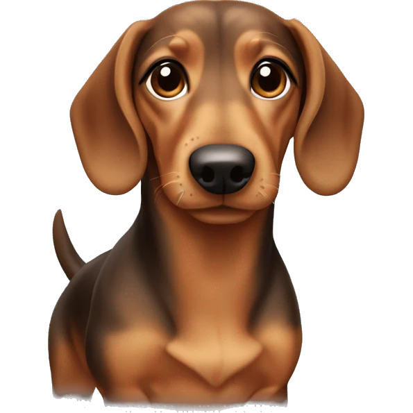Dashchund with Brown hair emoji