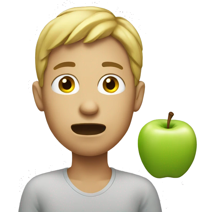 eating apples emoji