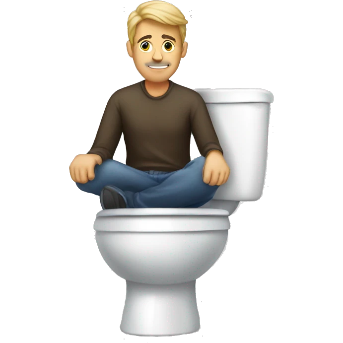 A man in a toilet emoji