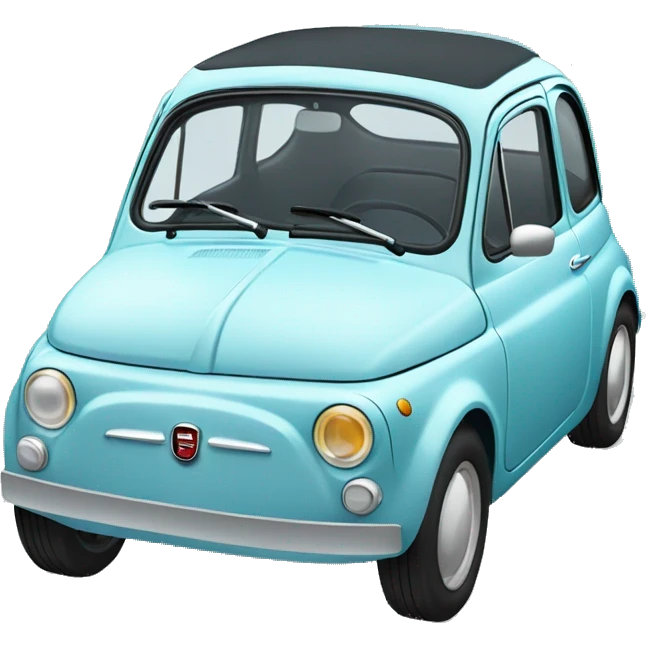 light blue fiat 500 car emoji