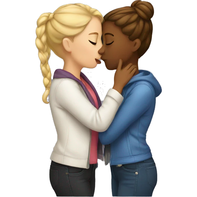 Lesbians kissing emoji