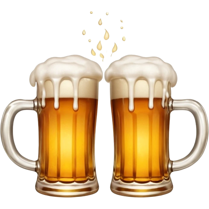 hands holding beer mugs cheers no face emoji