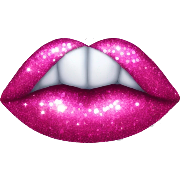 hot pink sparkly kiss emoji
