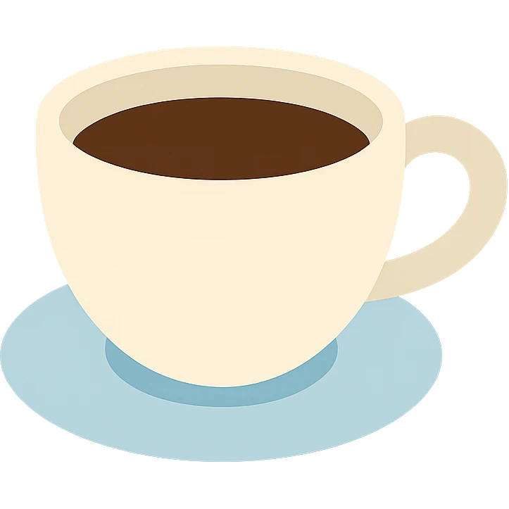 colored icon of a coffee cup emoji