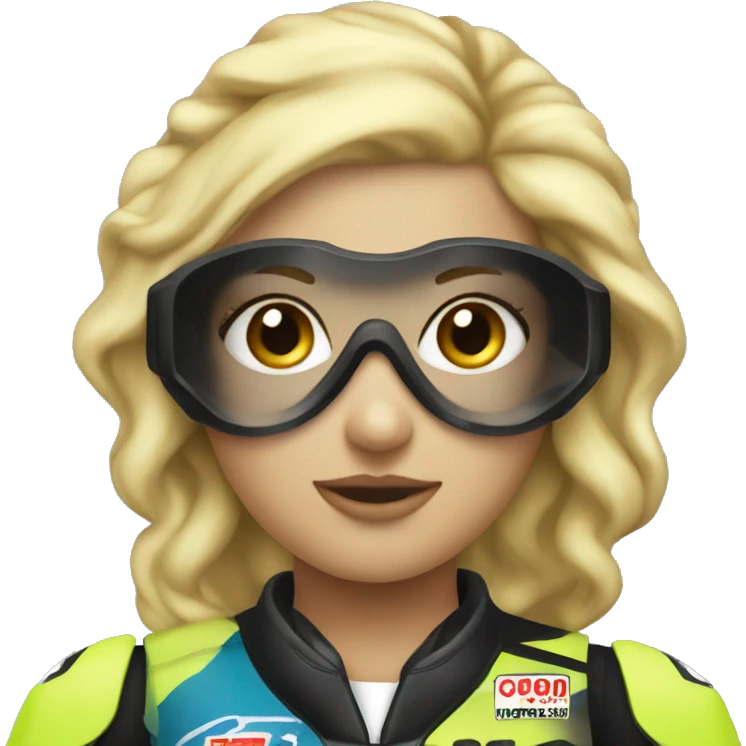 Motocross women blonde emoji