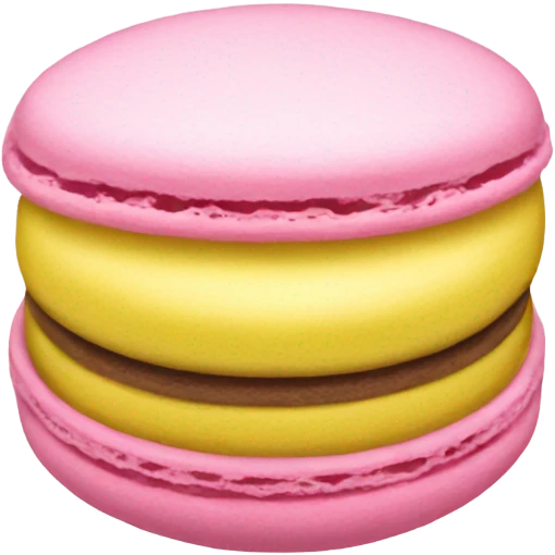 one yellow macaron  emoji