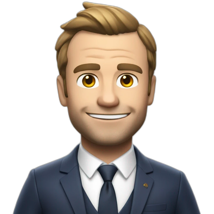 Macron qui joue à fortnit emoji