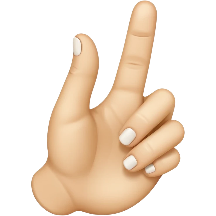 “Emoji-style hand making the letter ‘C’, with the index finger slightly curved. Clean, simple design, smooth shapes, neutral skin tone. White or transparent background, high resolution.” emoji