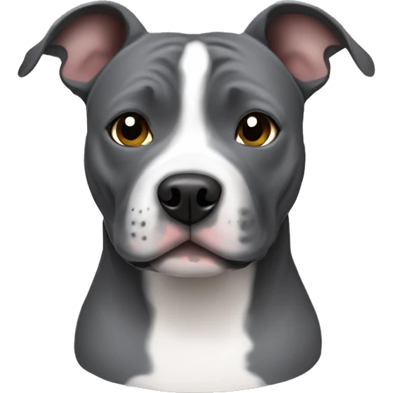Grey Staffordshire bull terrier emoji