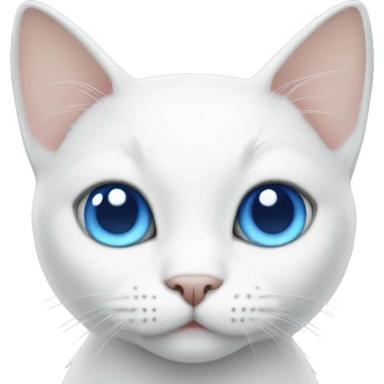white cat with blue eyes emoji