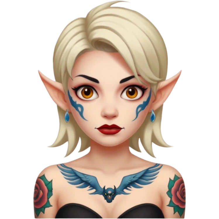 monster woman with tattoos emoji