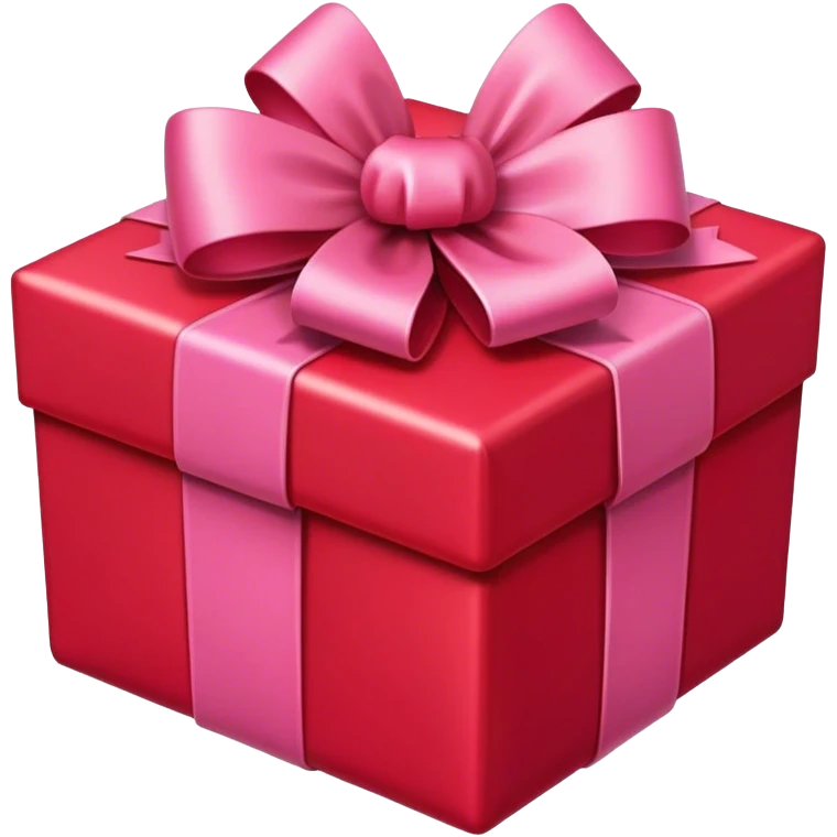 red gift with a pink bow emoji