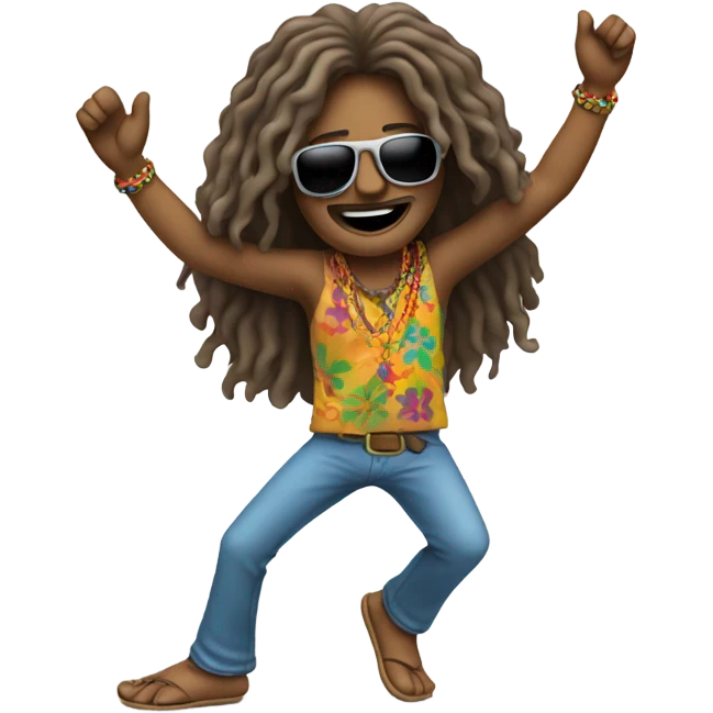 hippy dancing with sunglasses on emoji