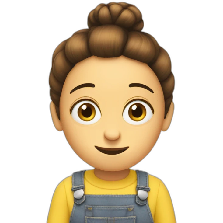 minions with a brown chignon emoji