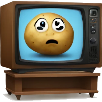 Potato watching tv emoji