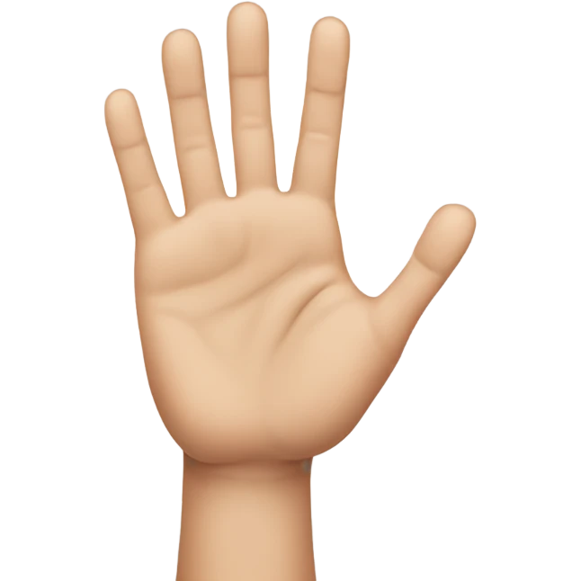 A hand with 6 fingers emoji