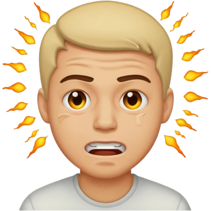 guy having pain emoji