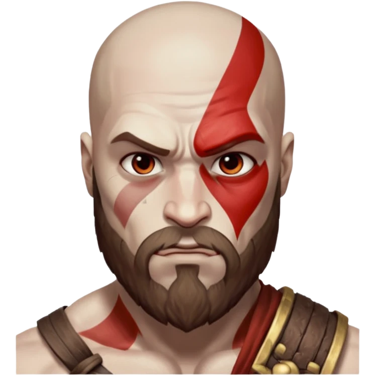 Kratos skin whiter. Without beard and red stripe emoji