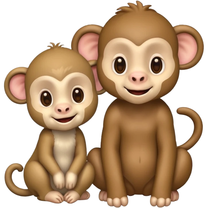Lamb smiling at monkey  emoji