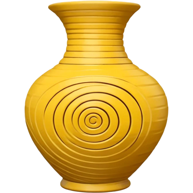 Spiral Pottery Vase yellow emoji