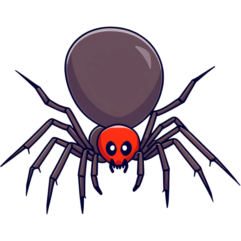 black widow spider emoji