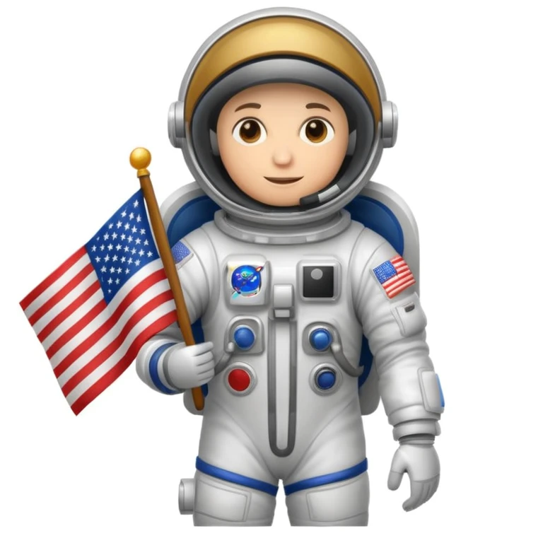 astronaut us flag emoji