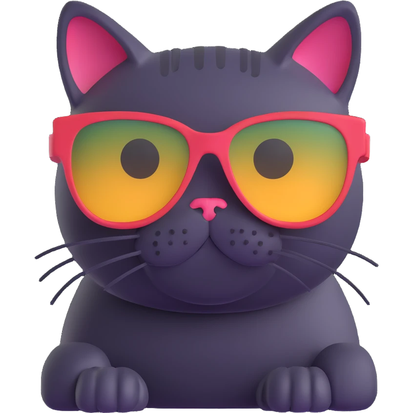 cat wearing sunglasses emoji
