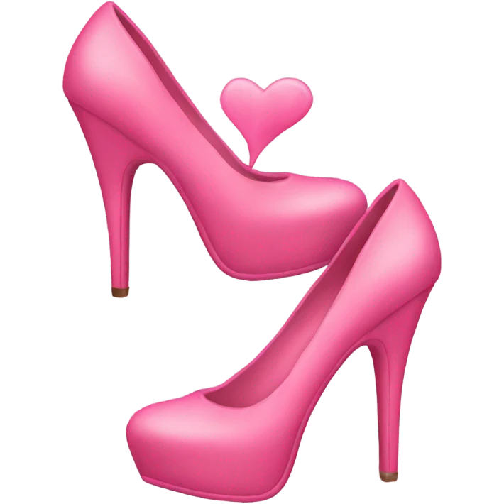 Pink valentines heels emoji