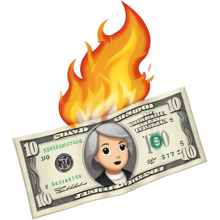 Smoking $100 bill emoji
