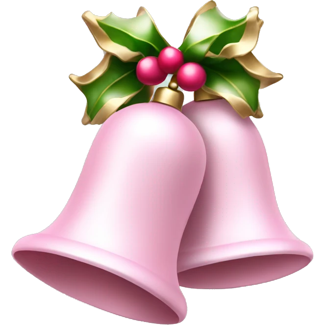 Light pink Christmas bells emoji